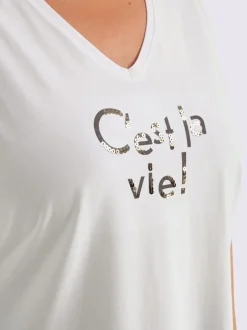 T-shirt en v encolure en v flatteuse