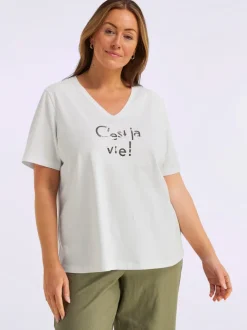 T-shirt en v encolure en v flatteuse
