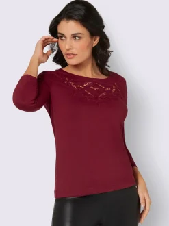 T-shirt en viscose douce avec broderie filigrane détaillée