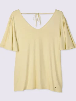 T-shirt en v manches chauve-souris affinantes