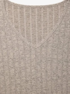 T-shirt en v à manches longues