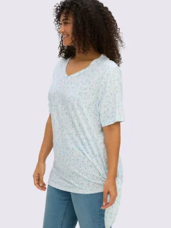 T-shirt en v ourlet à nouer