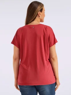 T-shirt en v petites pierres brillantes fantaisie