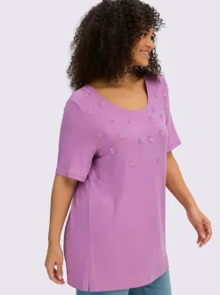 T-shirt fleurs en 3d