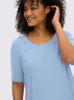 T-shirt fleurs en 3d