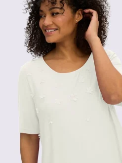 T-shirt fleurs en 3d