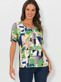 T-shirt graphique à manches courtes en viscose douce