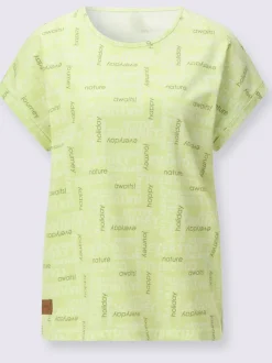 T-shirt imprimé avec encolure ronde et mancherons décontractés
