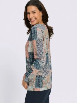 T-shirt imprimé 50% coton et 50% modal