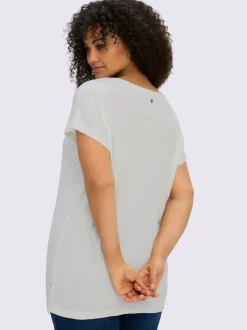 T-shirt imprimé coupe décontractée aux épaules