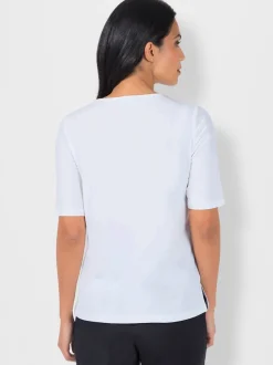 T-shirt à imprimé graphique avec œillets et fentes latérales