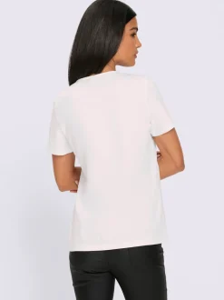 T-shirt joli imprimé feuille devant