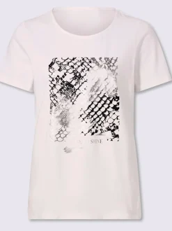 T-shirt joli imprimé feuille devant