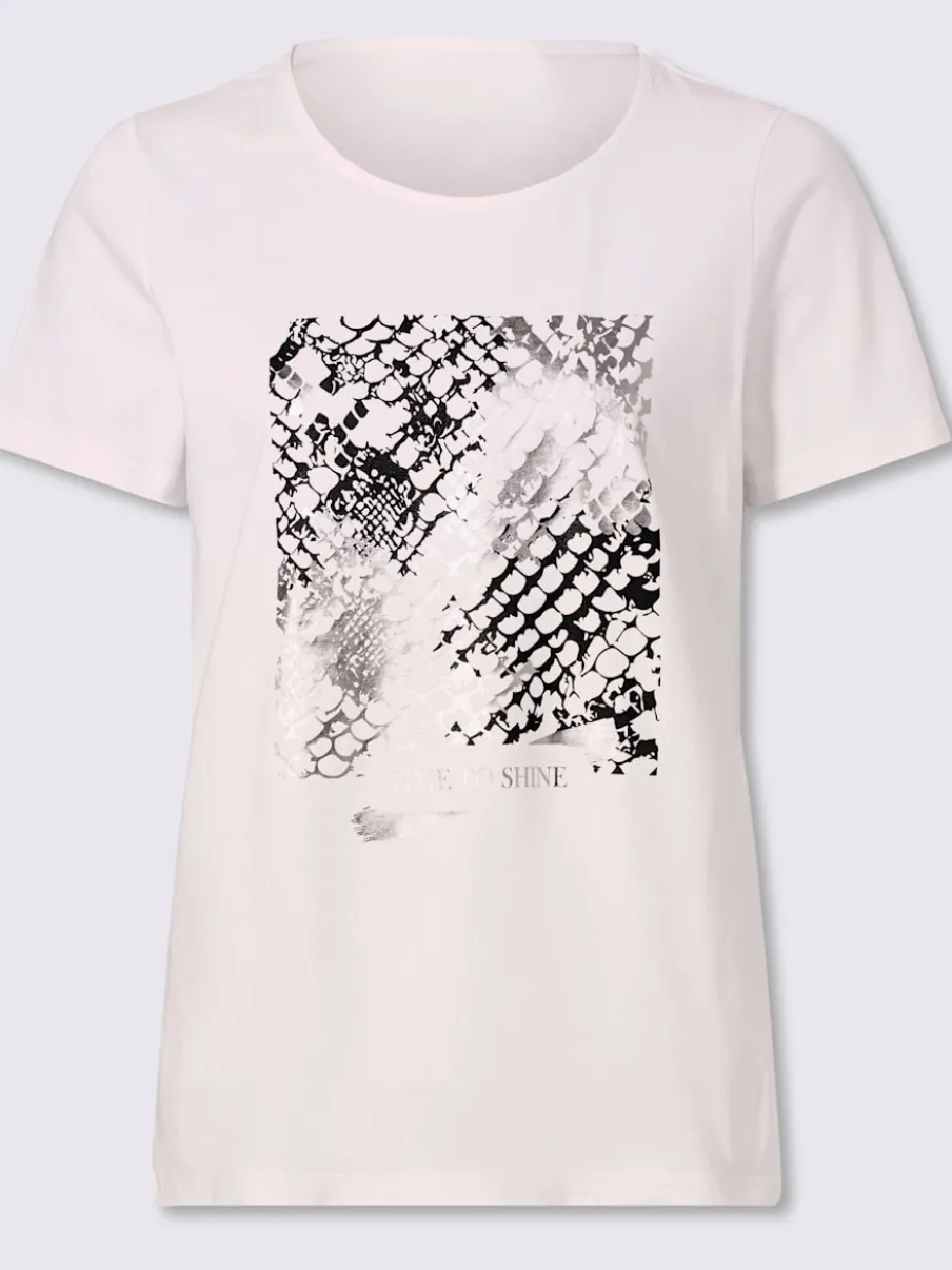 T-shirt joli imprimé feuille devant