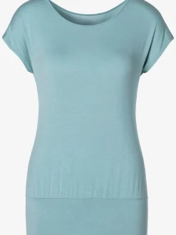 T-shirt large à col rond avec ceinture à l'ourlet