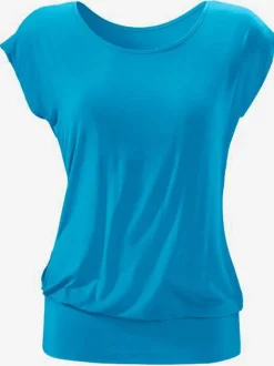 T-shirt large à col rond avec ceinture à l'ourlet