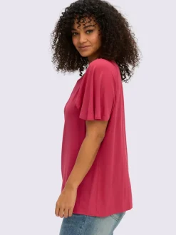 T-shirt large encolure ronde