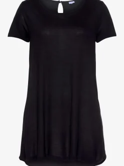 T-shirt large encolure ronde avec coupe longue au dos