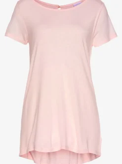 T-shirt large encolure ronde avec coupe longue au dos