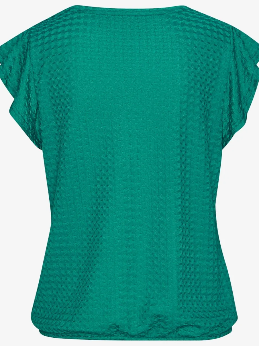 T-shirt Lascana à manches chauve-souris en polyester structuré recyclé