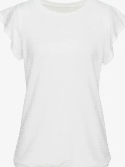 T-shirt Lascana à manches chauve-souris en polyester structuré recyclé