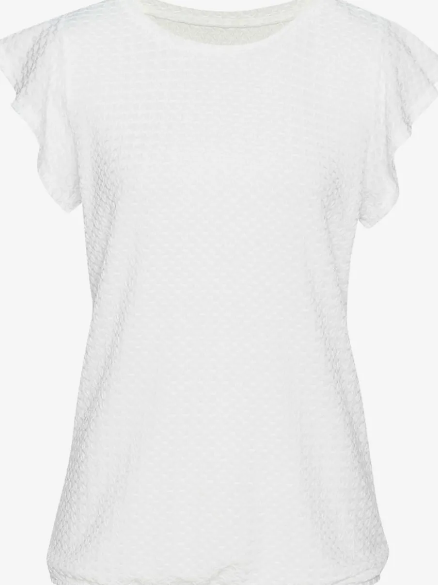 T-shirt Lascana à manches chauve-souris en polyester structuré recyclé