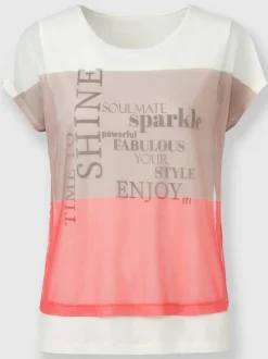 T-shirt à l'aspect 2 en 1 avec inscription originale