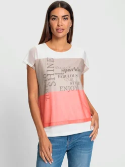 T-shirt à l'aspect 2 en 1 avec inscription originale