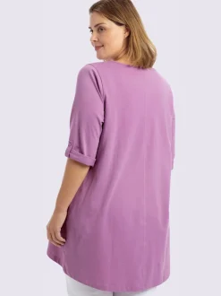 T-shirt long coupe évasée