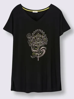 T-shirt long encolure en v affinante