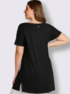 T-shirt long encolure en v affinante