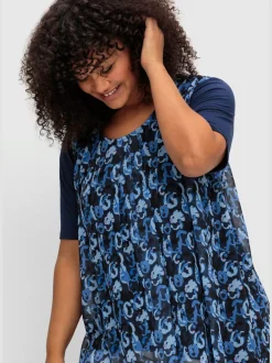 T-shirt look superposé féminin