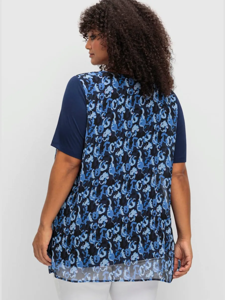 T-shirt look superposé féminin