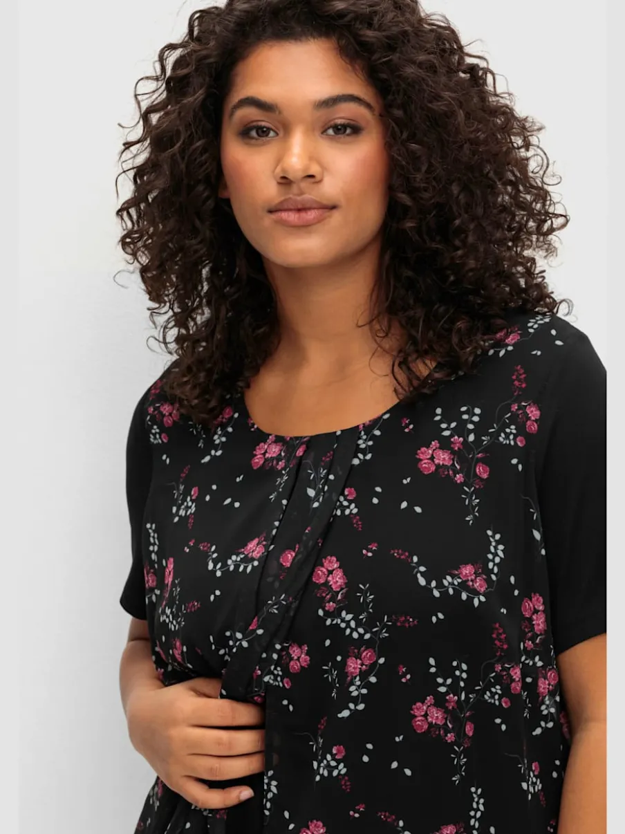 T-shirt look superposé féminin
