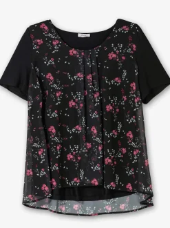 T-shirt look superposé féminin