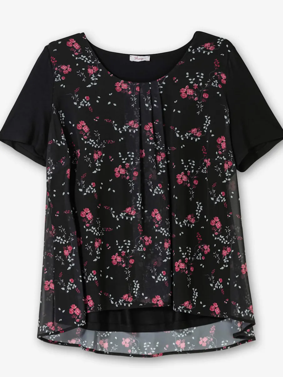 T-shirt look superposé féminin
