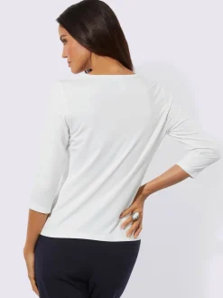 T-shirt à manches 3/4 avec chaîne décorative brillante