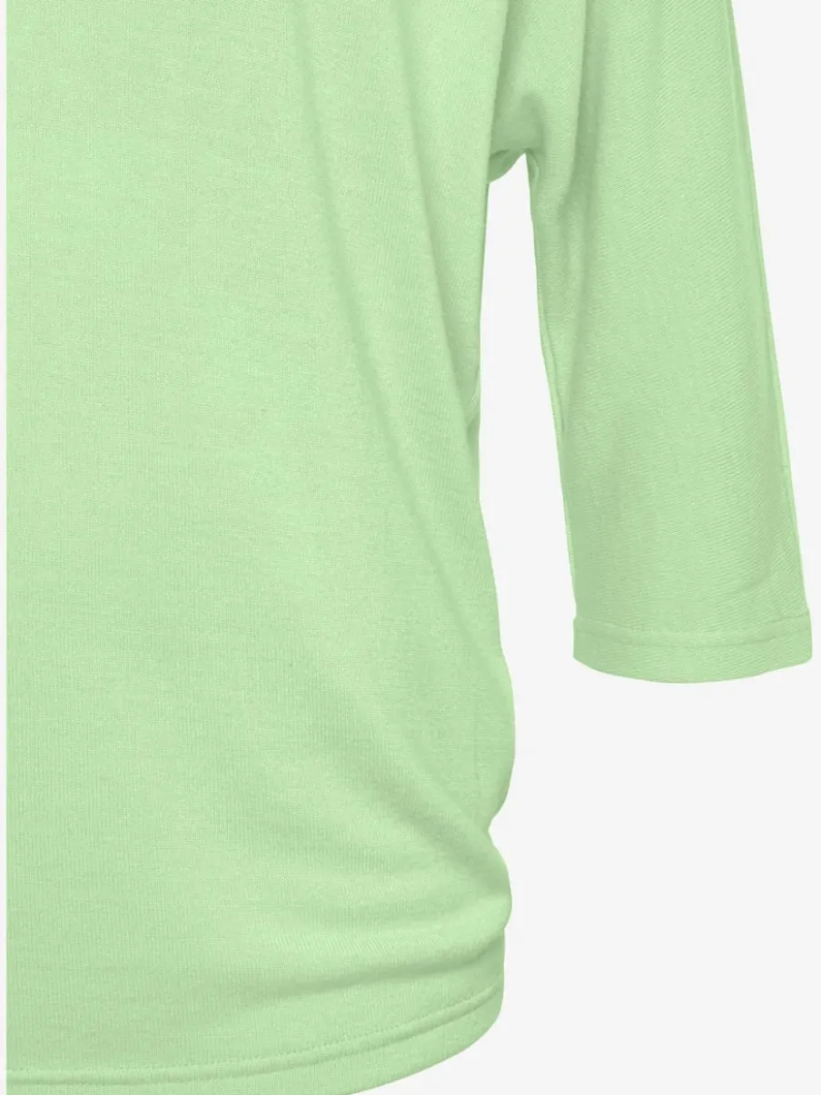 T-shirt à manches 3/4 avec emmanchures chauve-souris en tricot léger
