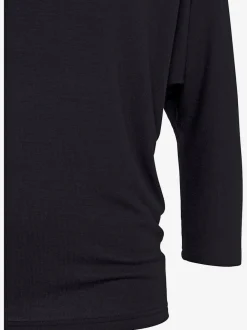 T-shirt à manches 3/4 avec emmanchures chauve-souris en tricot léger