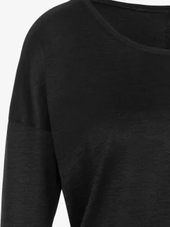 T-shirt à manches 3/4 avec encolure ronde en tricot doux