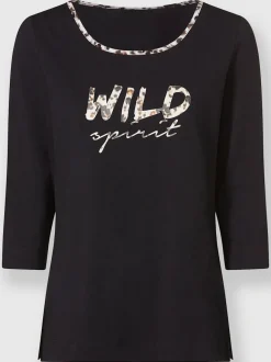 T-shirt à manches 3/4 avec inscription WILD SPIRIT