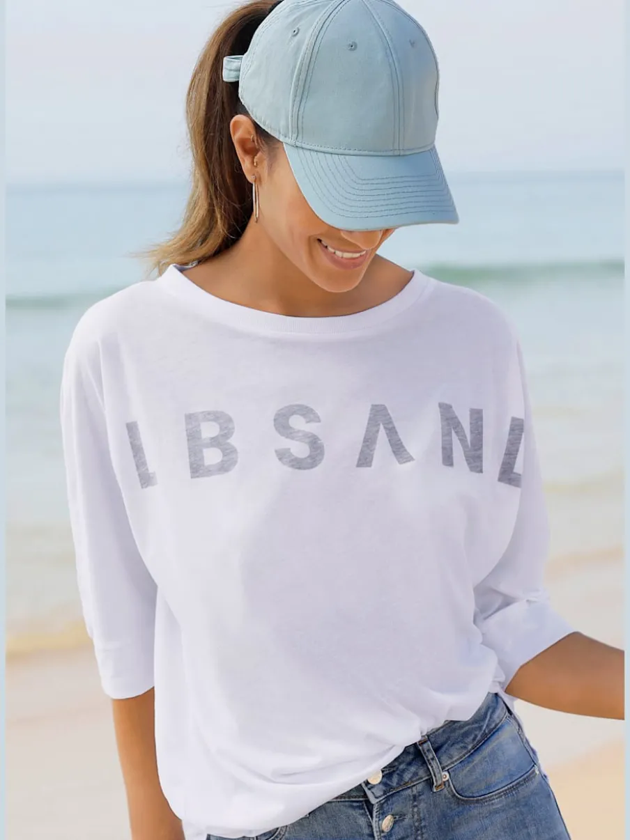 T-shirt à manches 3/4 avec logo et matière douce