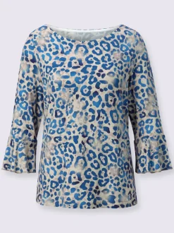 T-shirt à manches 3/4 avec motif animal fluide