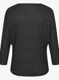 T-shirt à manches 3/4 avec strass au niveau encolure