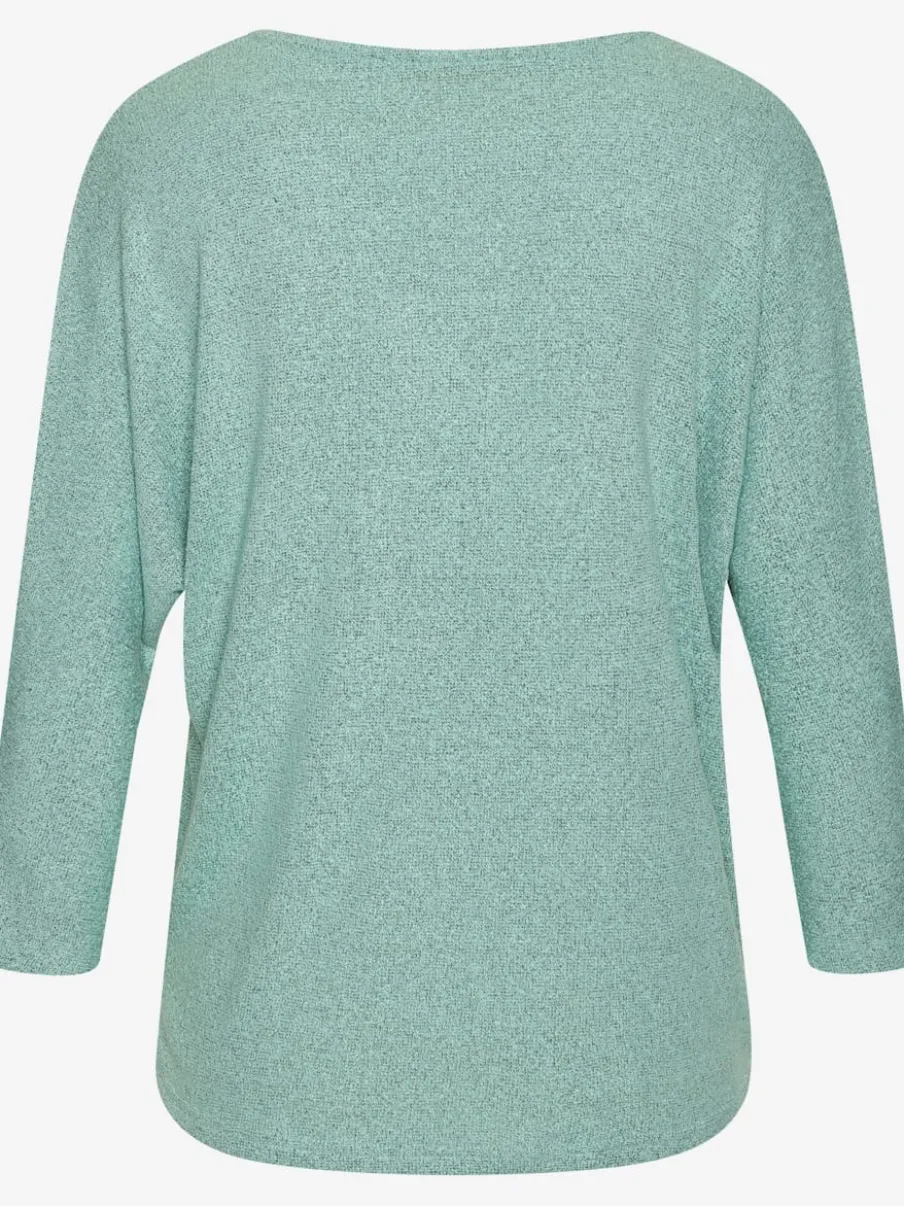 T-shirt à manches 3/4 avec strass au niveau encolure