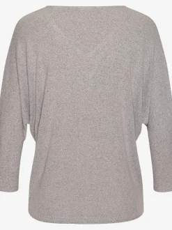 T-shirt à manches 3/4 avec strass au niveau encolure