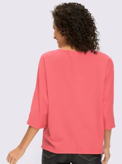 T-shirt manches chauve-souris à encolure ronde avec lien à nouer