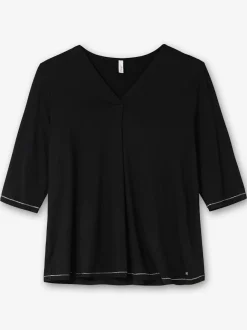 T-shirt à manches 3/4 coupe évasée