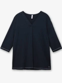 T-shirt à manches 3/4 coupe évasée