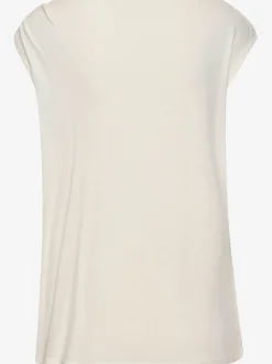 T-shirt à manches courtes avec boucle décorative dorée sur l'épaule